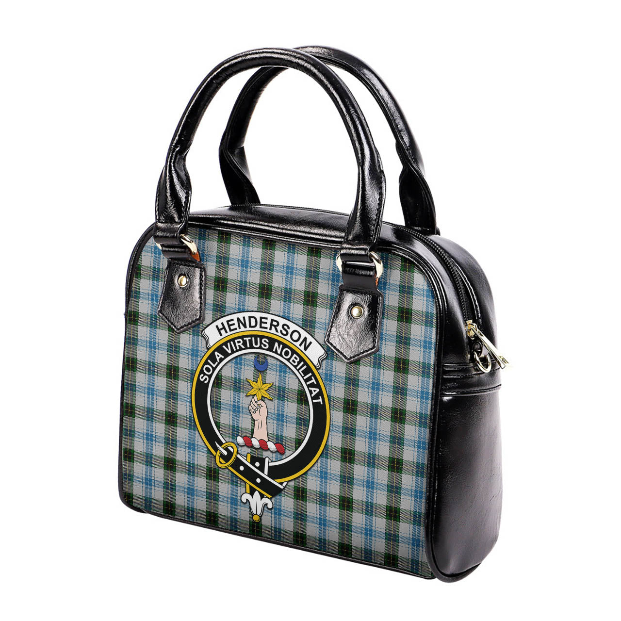 Henderson Dress Tartan Shoulder Handbags with Family Crest - Tartanvibesclothing