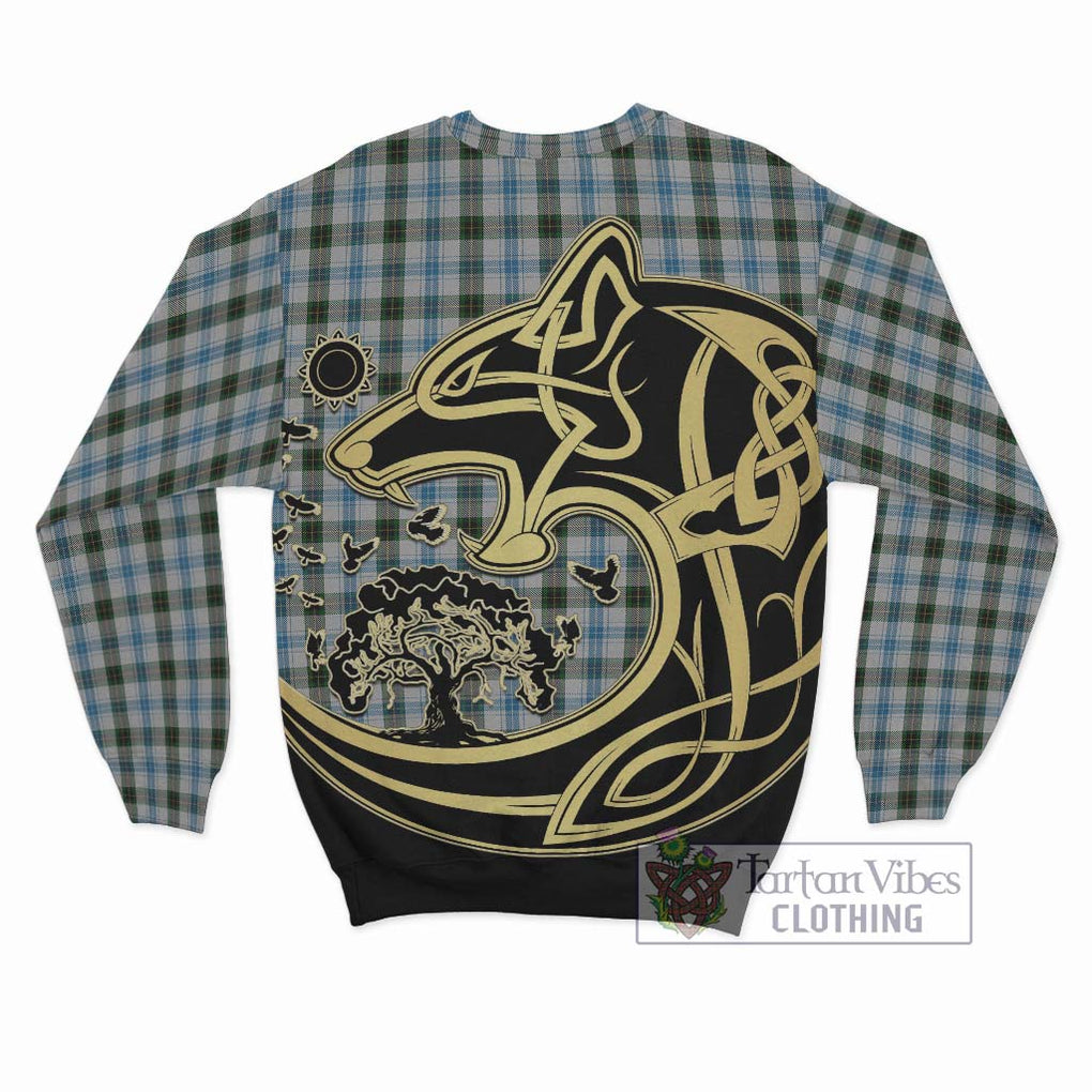 Henderson Dress Tartan Sweatshirt with Family Crest Celtic Wolf Style - Tartan Vibes Clothing