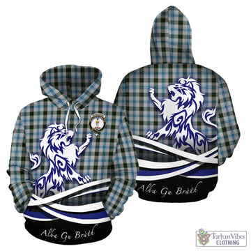 Henderson Dress Tartan Hoodie with Alba Gu Brath Regal Lion Emblem