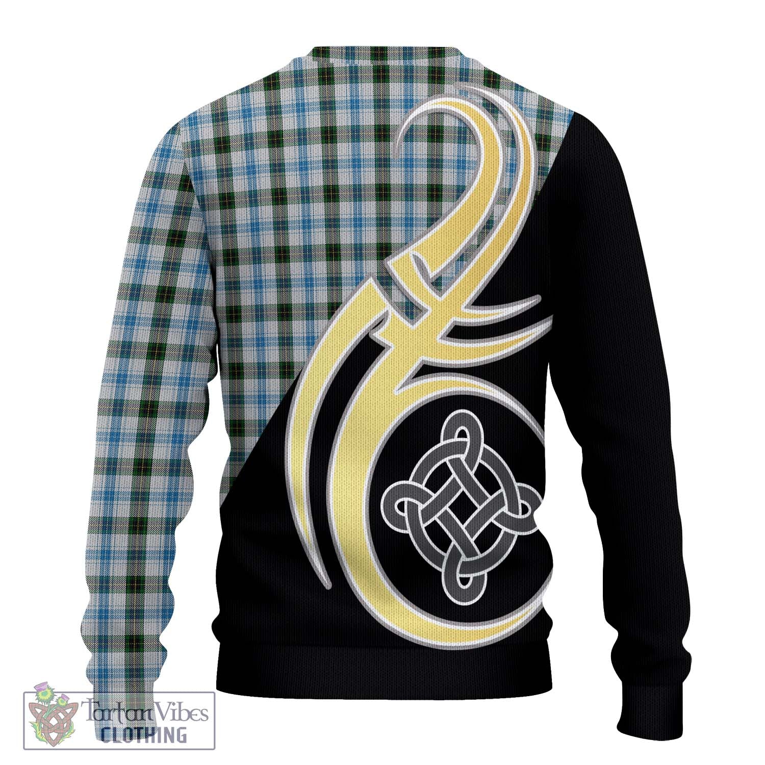 Henderson Dress Tartan Knitted Sweater with Family Crest and Celtic Symbol Style - Tartan Vibes Clothing