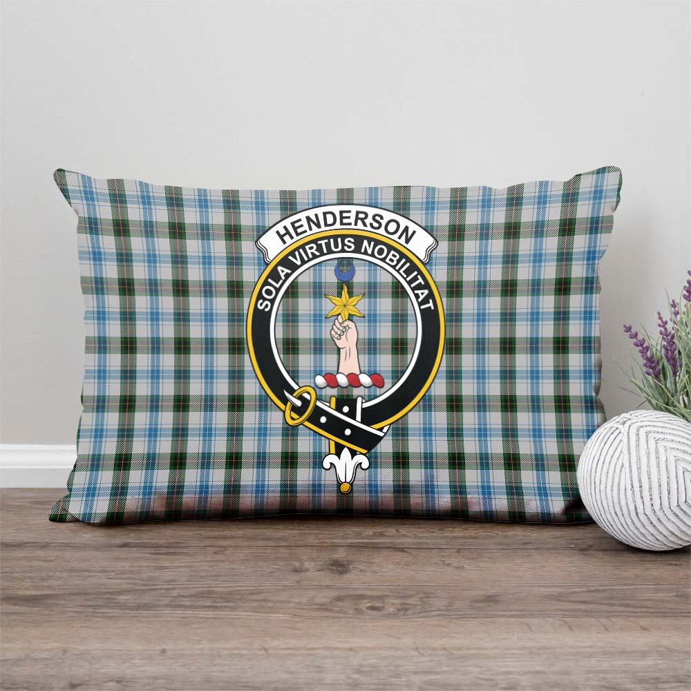 Henderson Dress Tartan Pillow Cover with Family Crest Rectangle Pillow Cover - Tartanvibesclothing