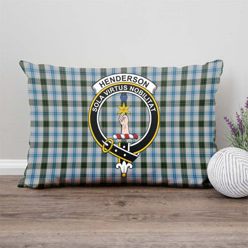 Henderson Dress Tartan Pillow Cover with Family Crest