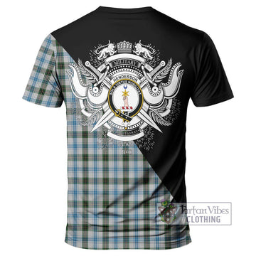 Henderson Dress Tartan T-Shirt with Family Crest and Military Logo Style