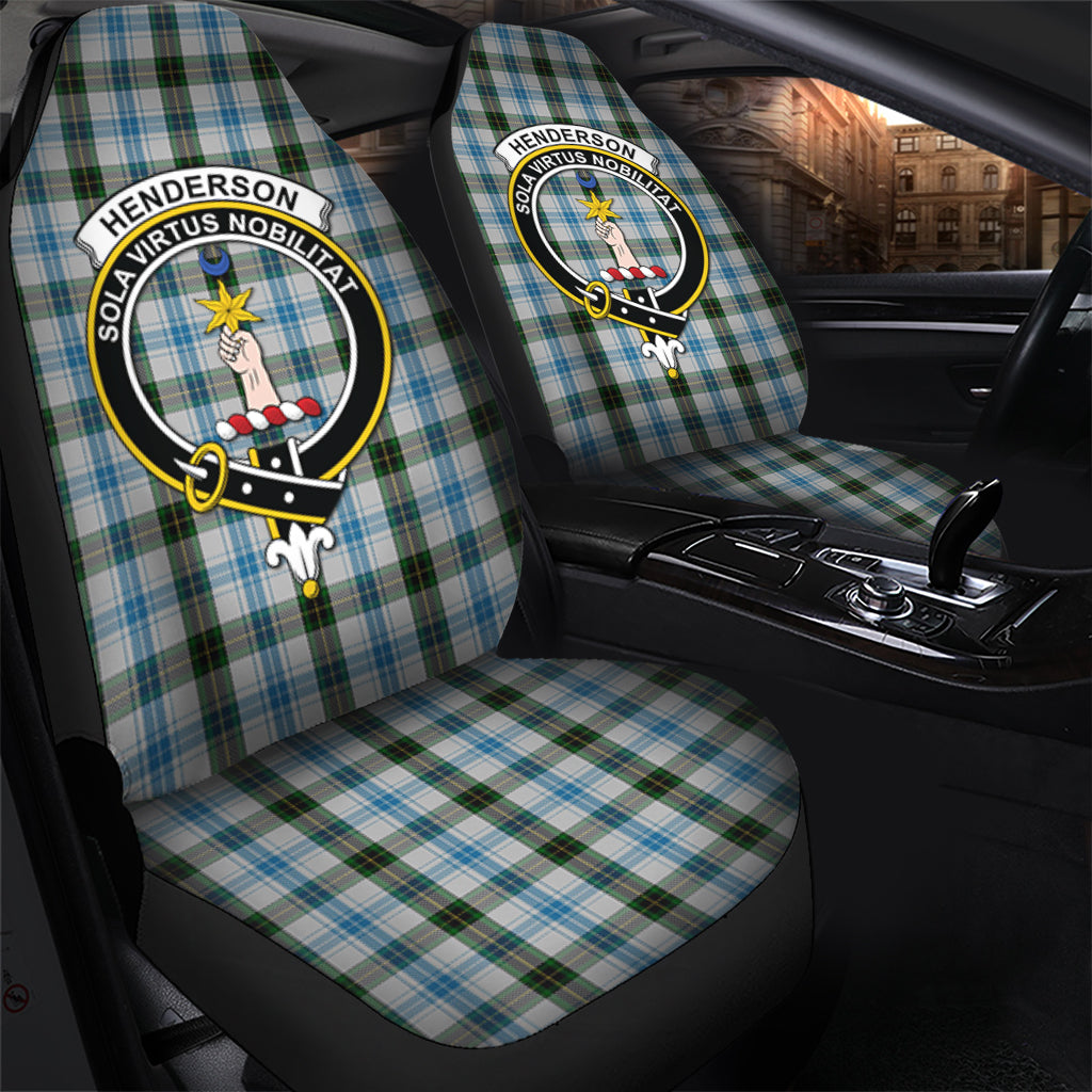 Henderson Dress Tartan Car Seat Cover with Family Crest - Tartanvibesclothing