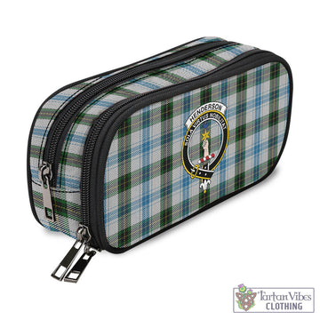 Henderson Dress Tartan Pen and Pencil Case with Family Crest