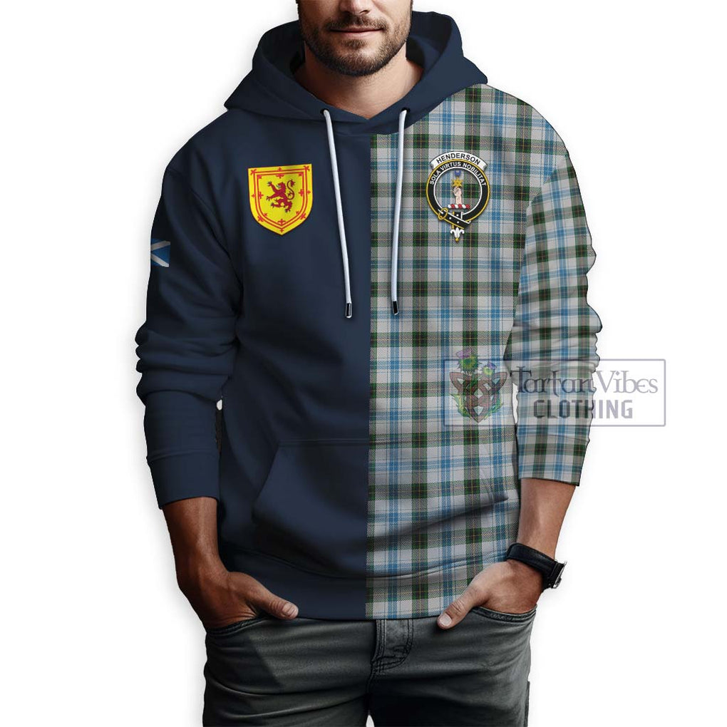 Tartan Vibes Clothing Henderson Dress Tartan Hoodie with Scottish Lion Royal Arm Half Style