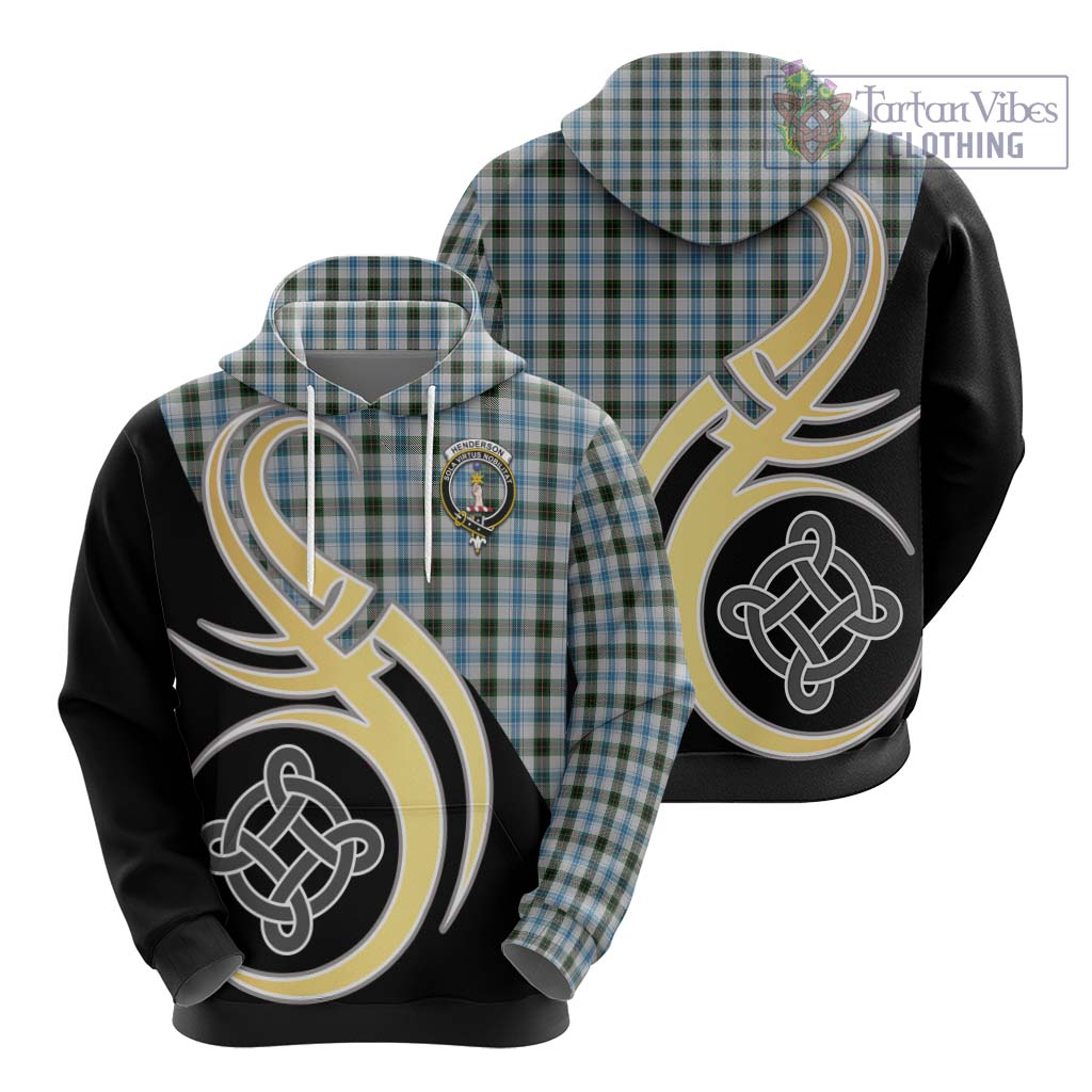 Henderson Dress Tartan Hoodie with Family Crest and Celtic Symbol Style - Tartan Vibes Clothing