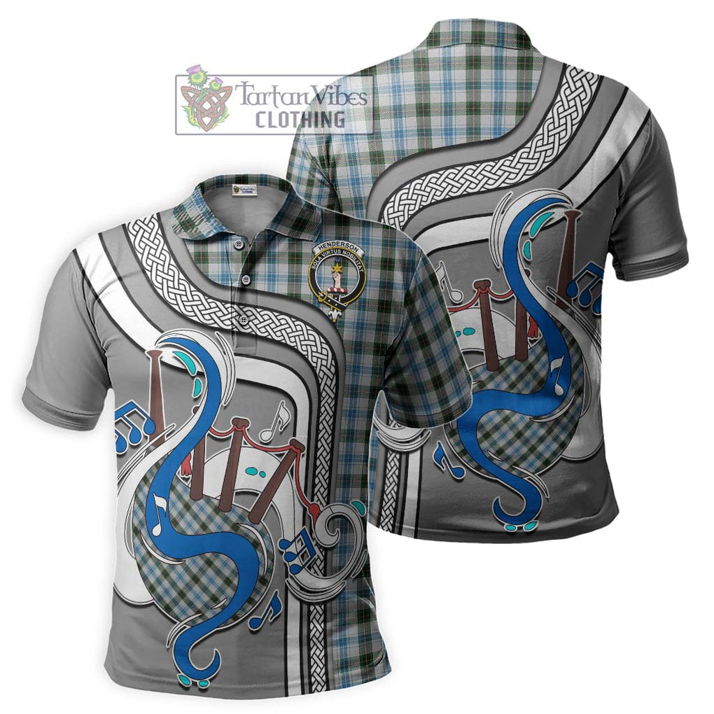 Tartan Vibes Clothing Henderson Dress Tartan Polo Shirt with Epic Bagpipe Style