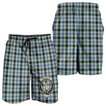 Henderson Dress Tartan Mens Shorts with Family Crest