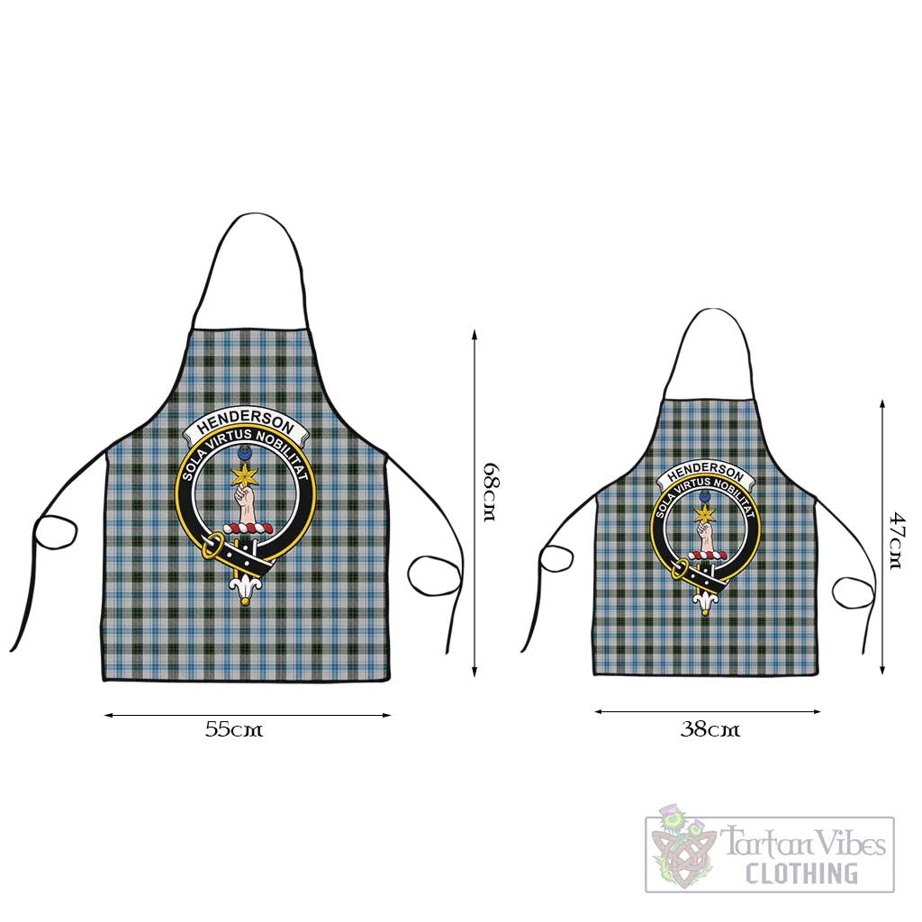 Henderson Dress Tartan Apron with Family Crest Black L 55x68 cm - Tartan Vibes Clothing