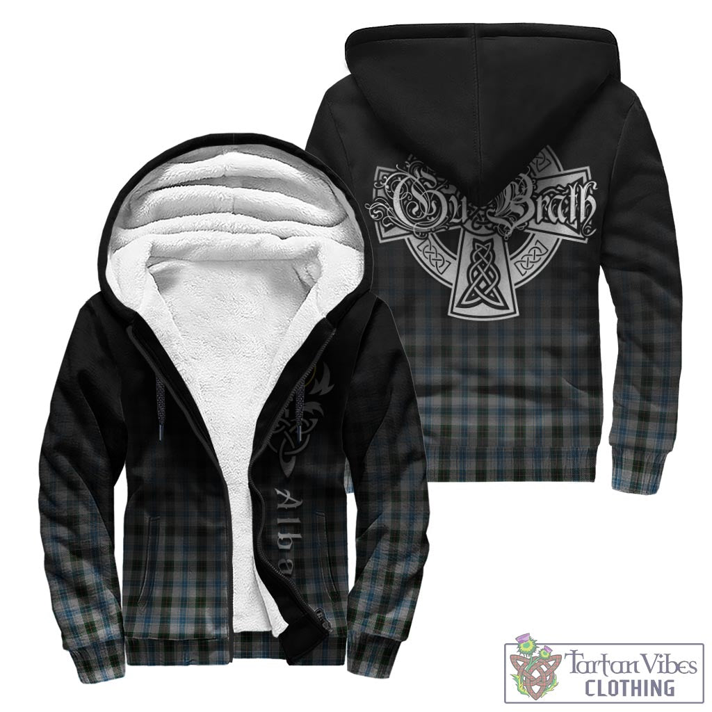 Tartan Vibes Clothing Henderson Dress Tartan Sherpa Hoodie Featuring Alba Gu Brath Family Crest Celtic Inspired