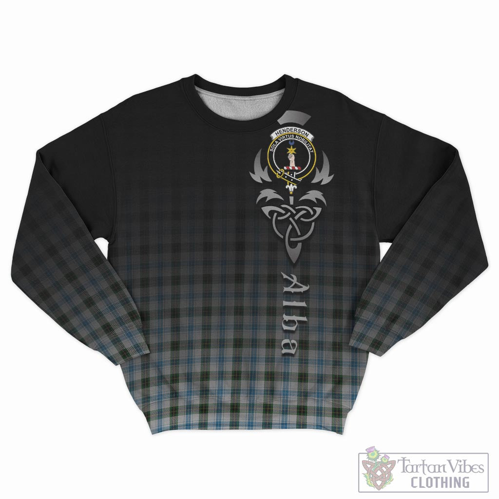 Tartan Vibes Clothing Henderson Dress Tartan Sweatshirt Featuring Alba Gu Brath Family Crest Celtic Inspired