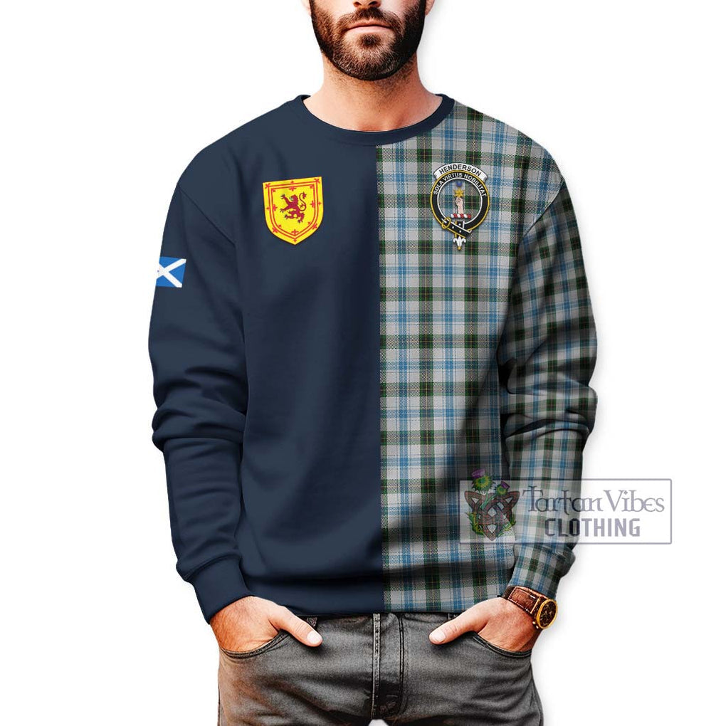 Tartan Vibes Clothing Henderson Dress Tartan Sweatshirt with Scottish Lion Royal Arm Half Style