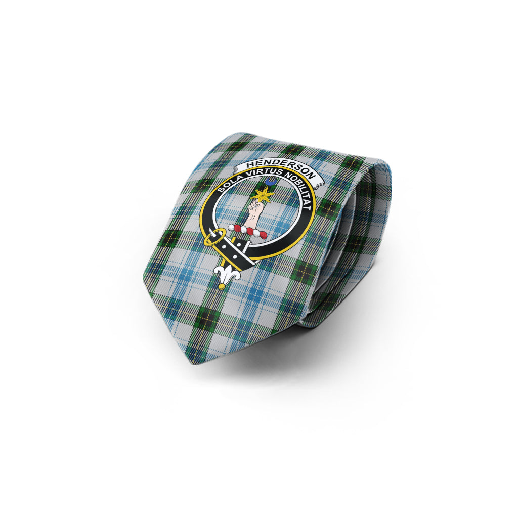 Henderson Dress Tartan Classic Necktie with Family Crest - Tartan Vibes Clothing