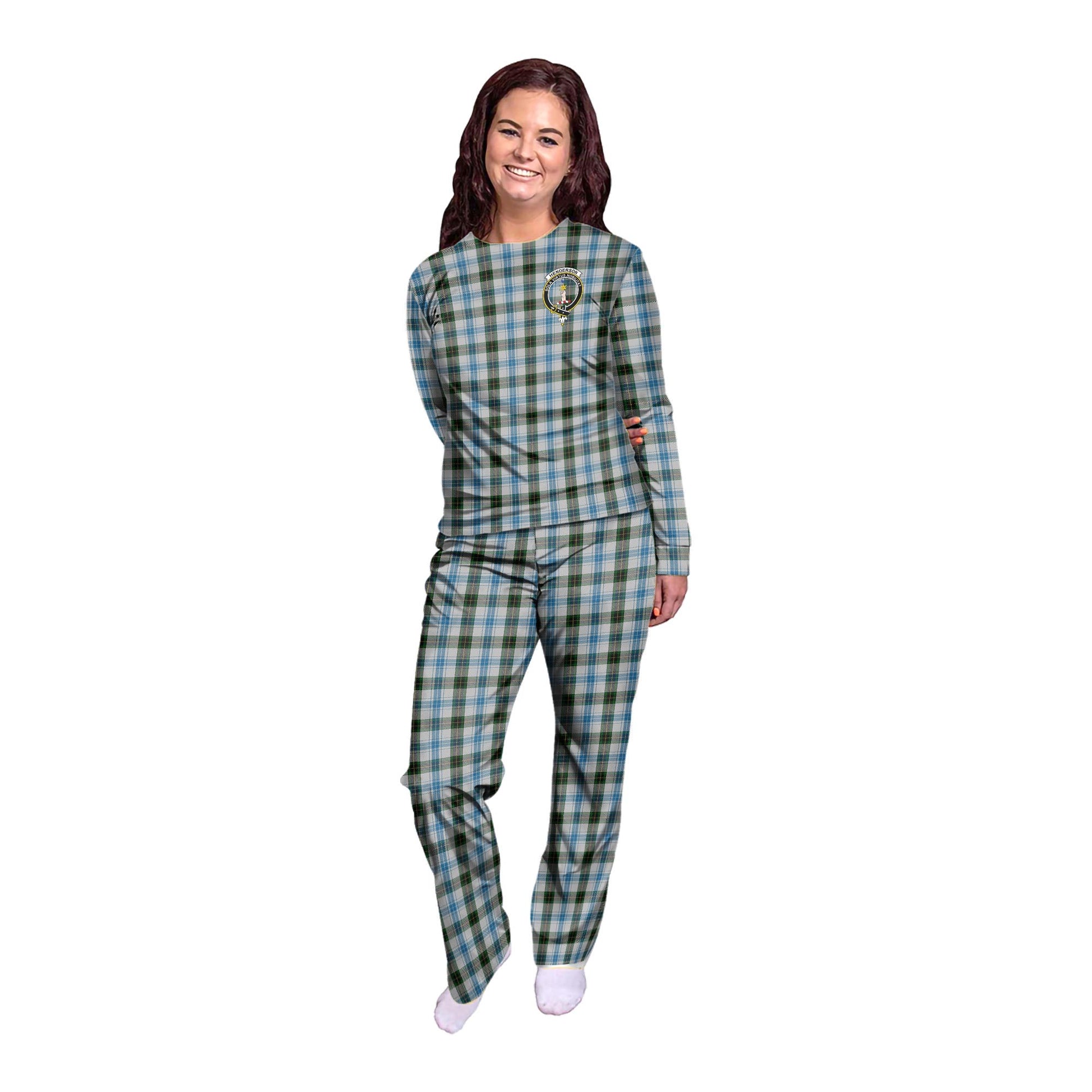 Henderson Dress Tartan Pajamas Family Set with Family Crest - Tartan Vibes Clothing