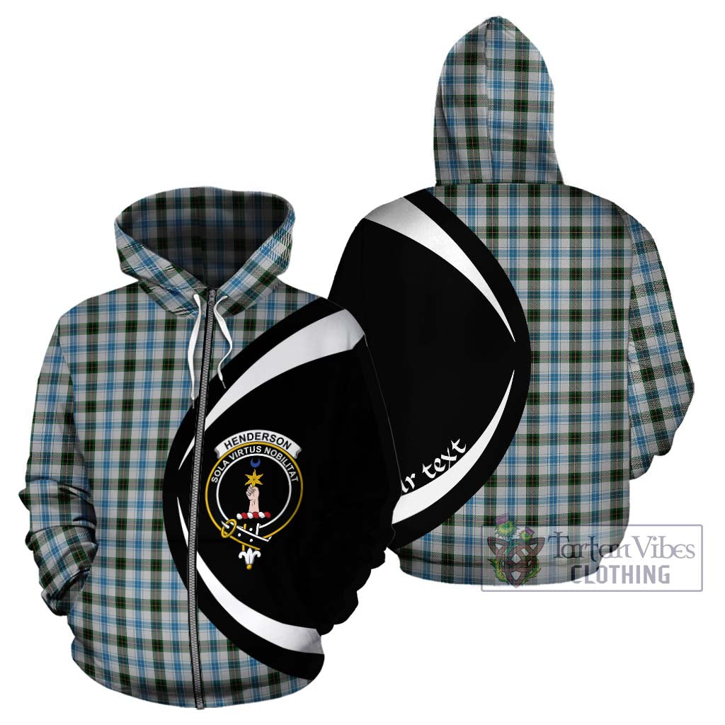 Tartan Vibes Clothing Henderson Dress Tartan Hoodie with Family Crest Circle Style