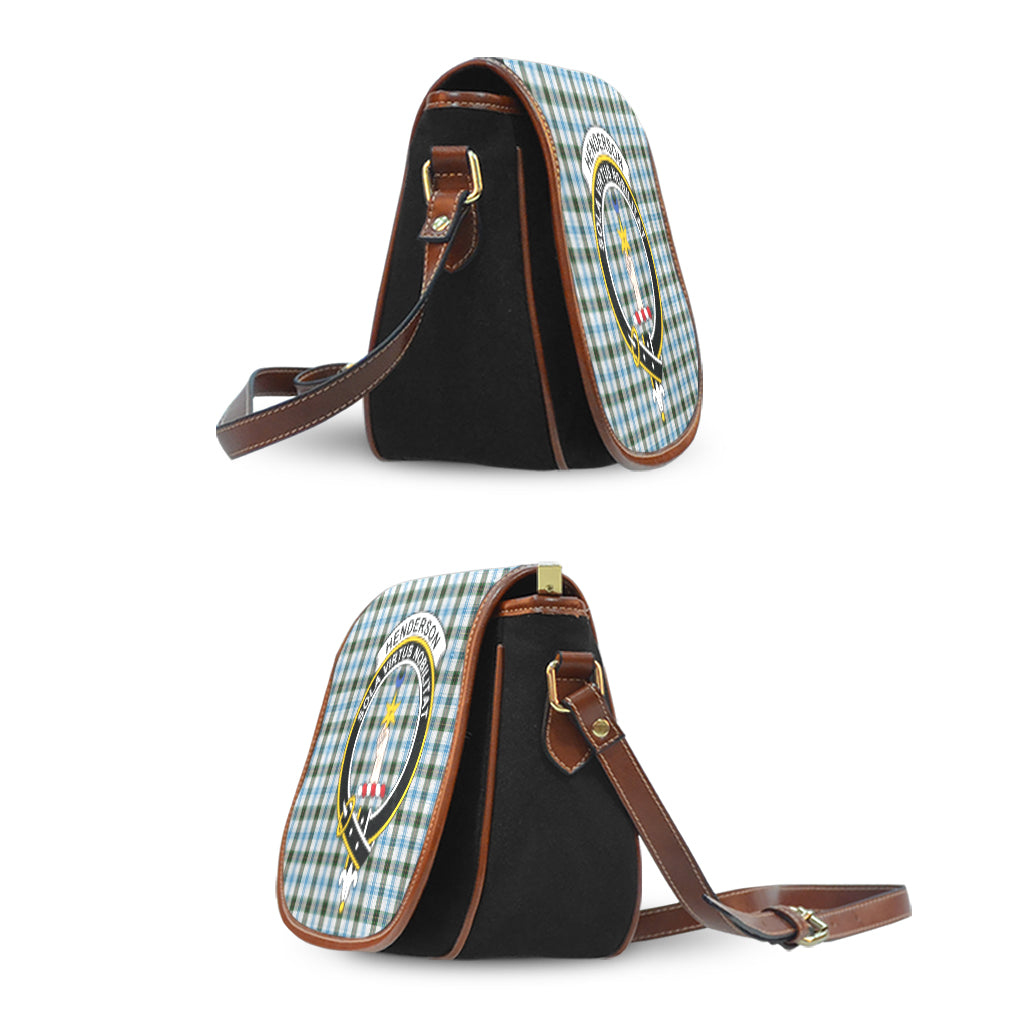 Henderson Dress Tartan Saddle Bag with Family Crest - Tartan Vibes Clothing