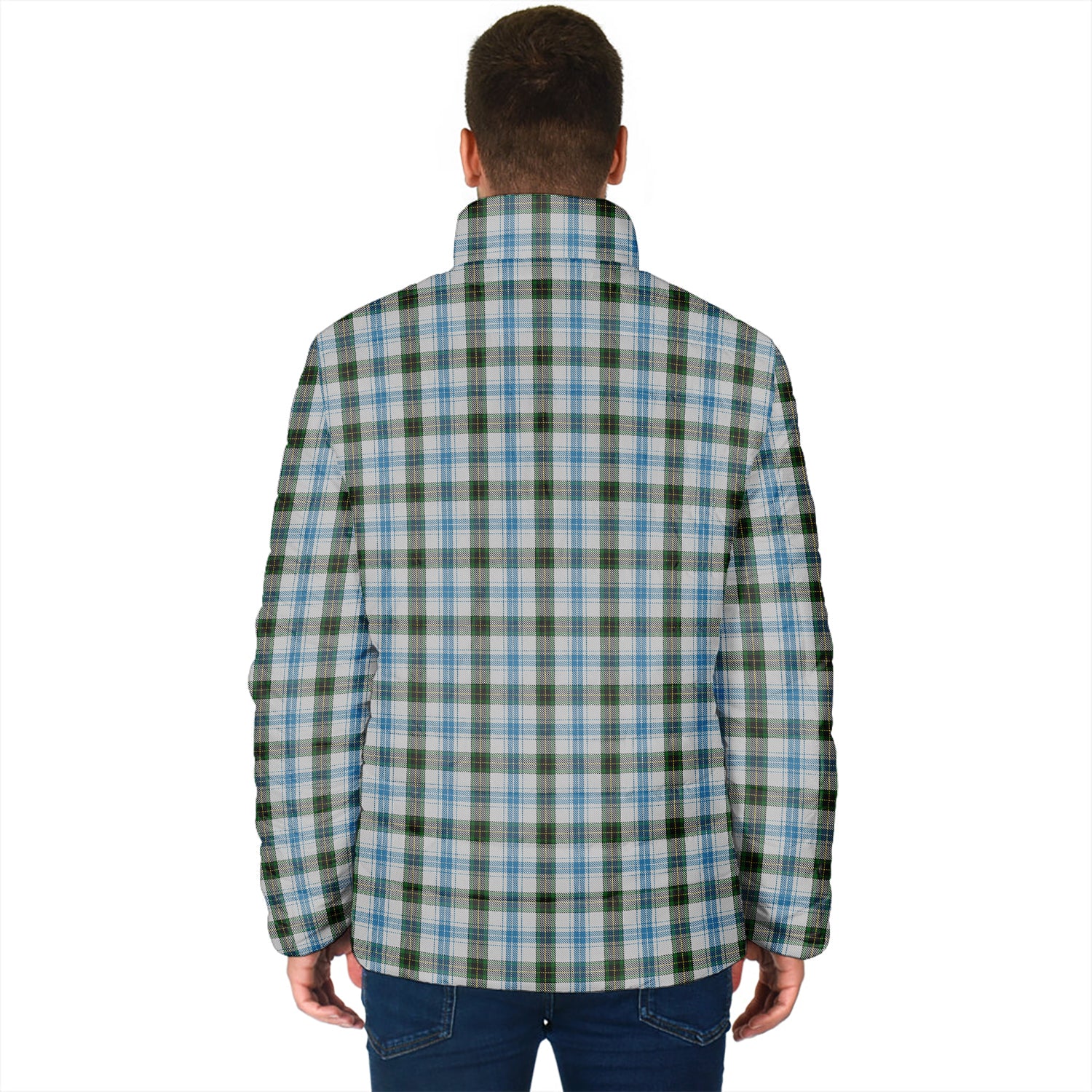 Henderson Dress Tartan Padded Jacket with Family Crest - Tartan Vibes Clothing