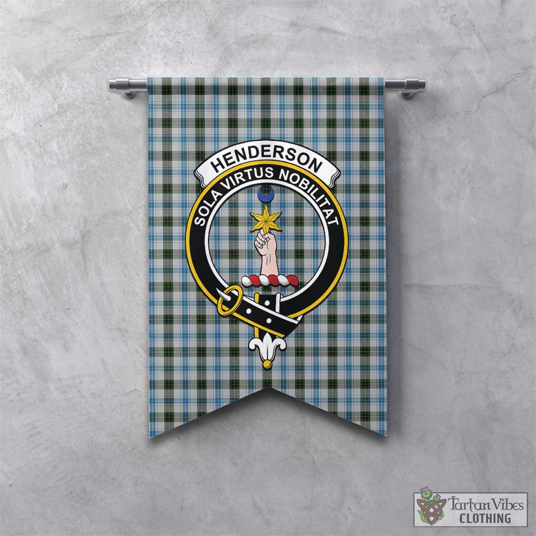 Tartan Vibes Clothing Henderson Dress Tartan Gonfalon, Tartan Banner with Family Crest