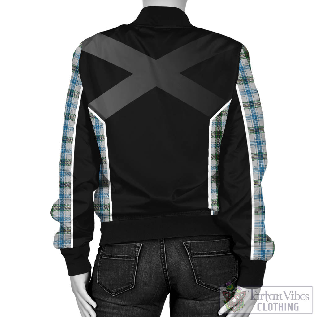 Tartan Vibes Clothing Henderson Dress Tartan Bomber Jacket with Family Crest and Scottish Thistle Vibes Sport Style
