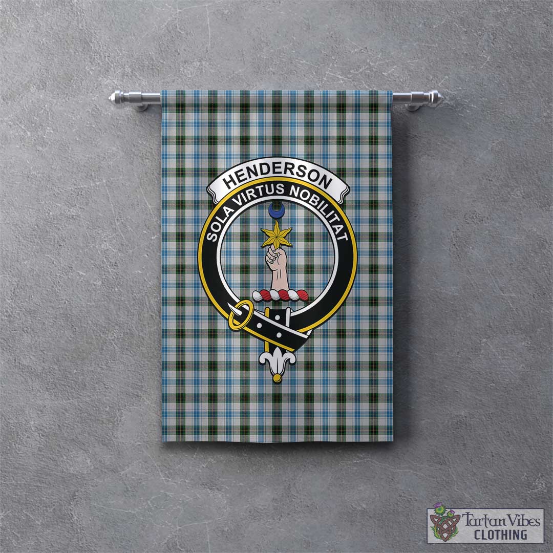 Tartan Vibes Clothing Henderson Dress Tartan Gonfalon, Tartan Banner with Family Crest