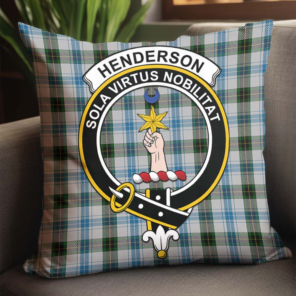 Henderson Dress Tartan Pillow Cover with Family Crest - Tartanvibesclothing