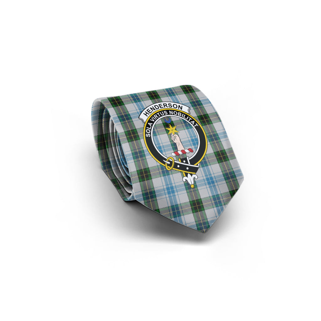 Henderson Dress Tartan Classic Necktie with Family Crest - Tartan Vibes Clothing