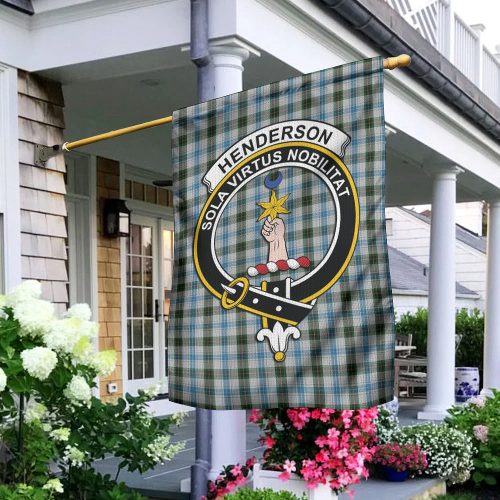 Henderson Dress Tartan Flag with Family Crest - Tartan Vibes Clothing