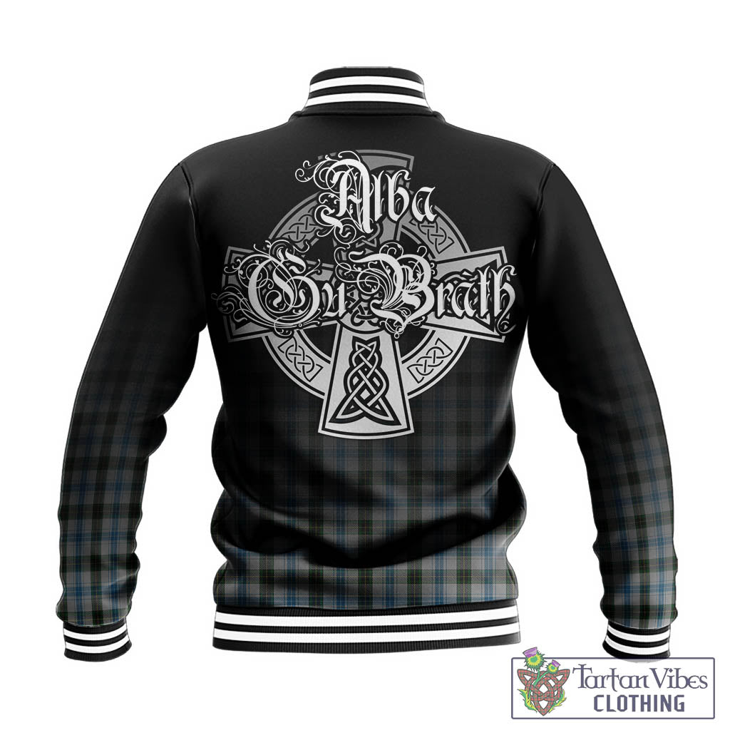 Tartan Vibes Clothing Henderson Dress Tartan Baseball Jacket Featuring Alba Gu Brath Family Crest Celtic Inspired