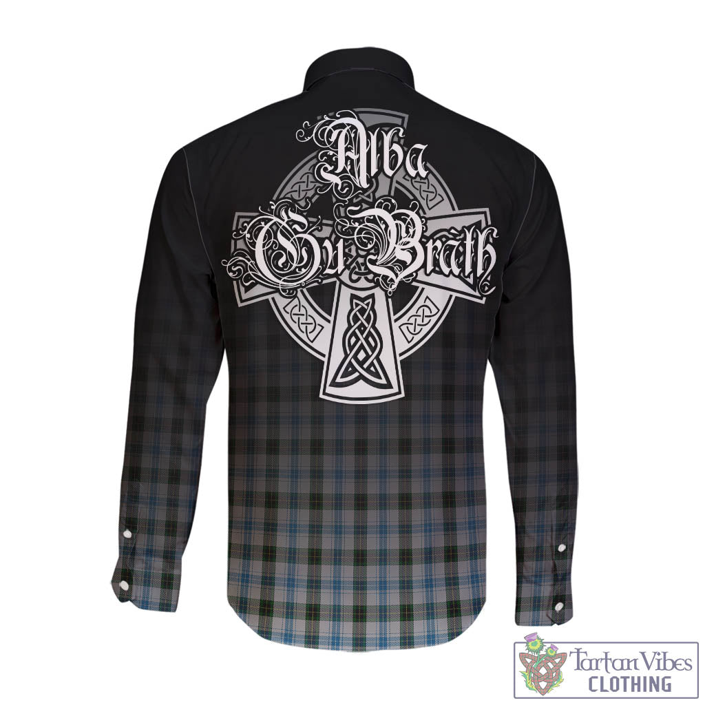 Tartan Vibes Clothing Henderson Dress Tartan Long Sleeve Button Up Featuring Alba Gu Brath Family Crest Celtic Inspired