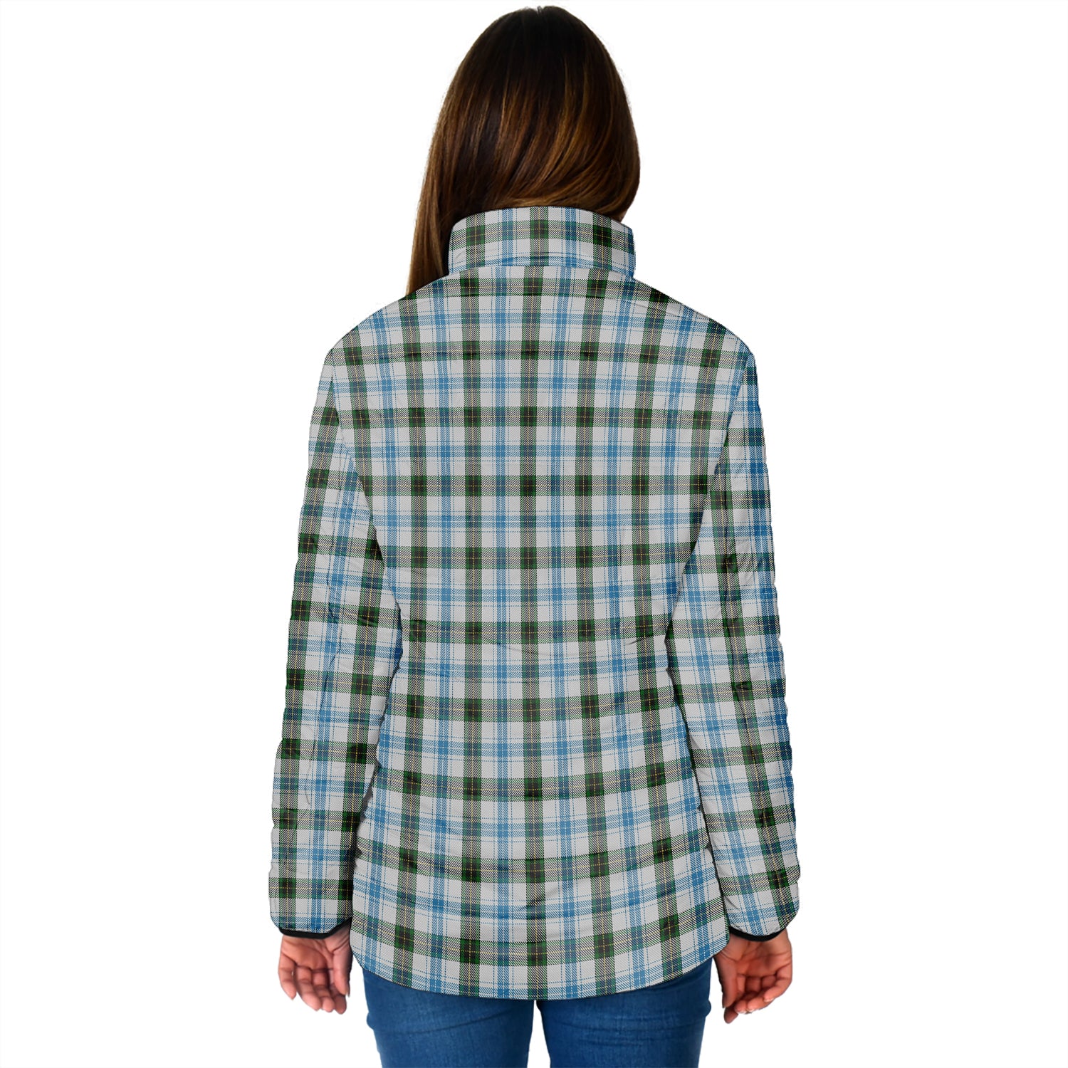 Henderson Dress Tartan Padded Jacket with Family Crest - Tartanvibesclothing