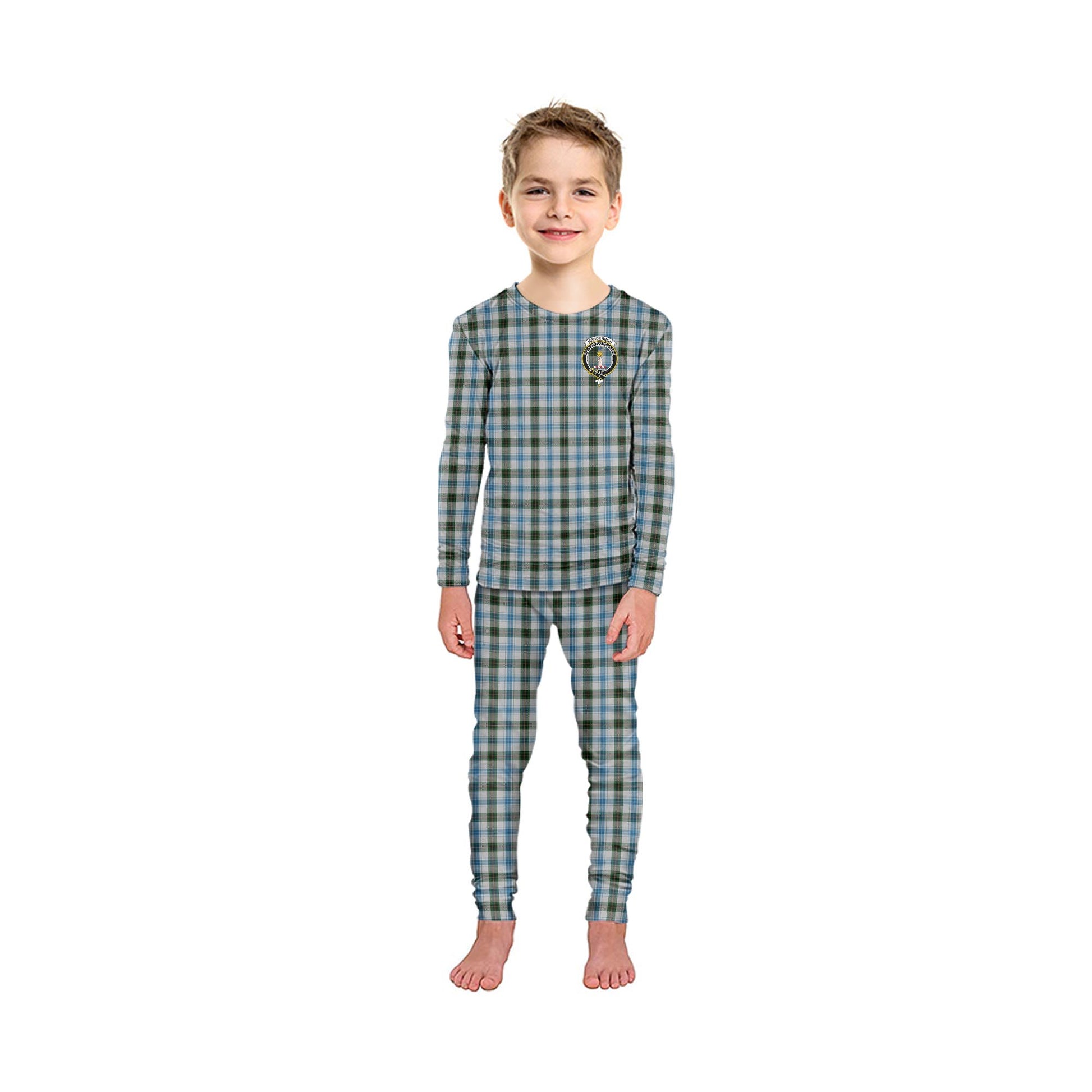 Henderson Dress Tartan Pajamas Family Set with Family Crest - Tartan Vibes Clothing