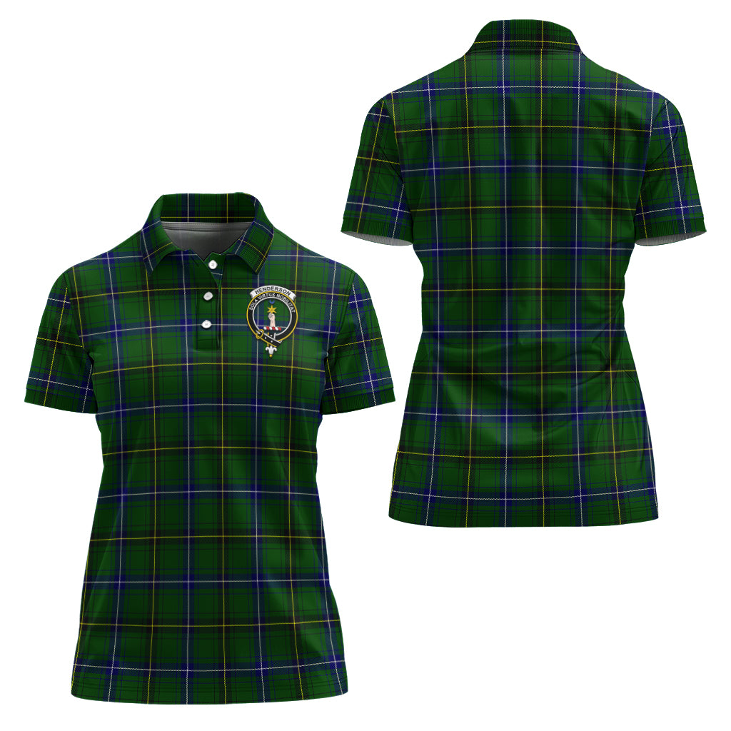 henderson-modern-tartan-polo-shirt-with-family-crest-for-women