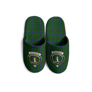 Henderson Tartan Home Slippers with Family Crest