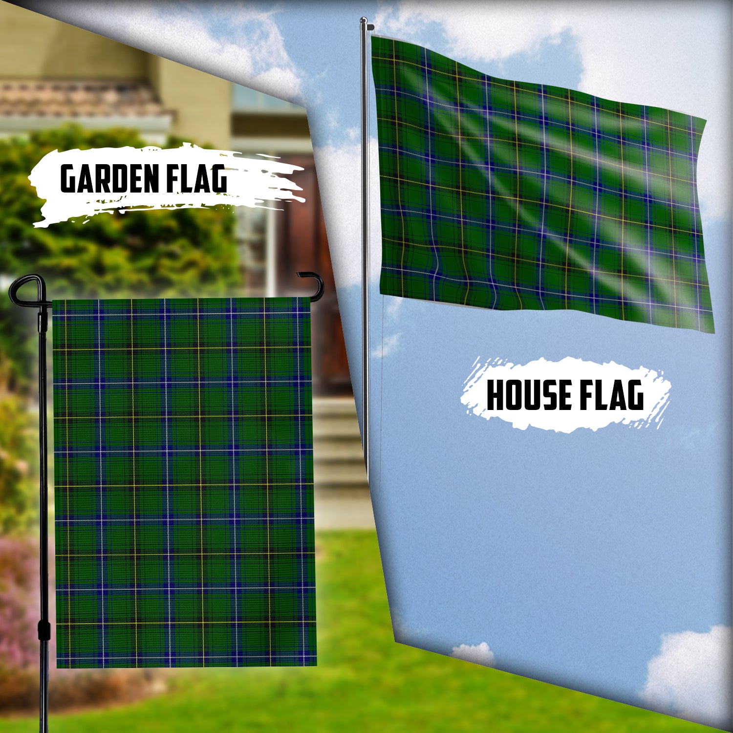 Henderson Tartan Flag Garden Flag (Vertical) - Tartan Vibes Clothing