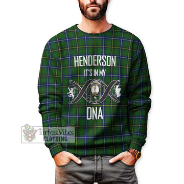 Henderson Tartan Sweatshirt with Family Crest DNA In Me Style