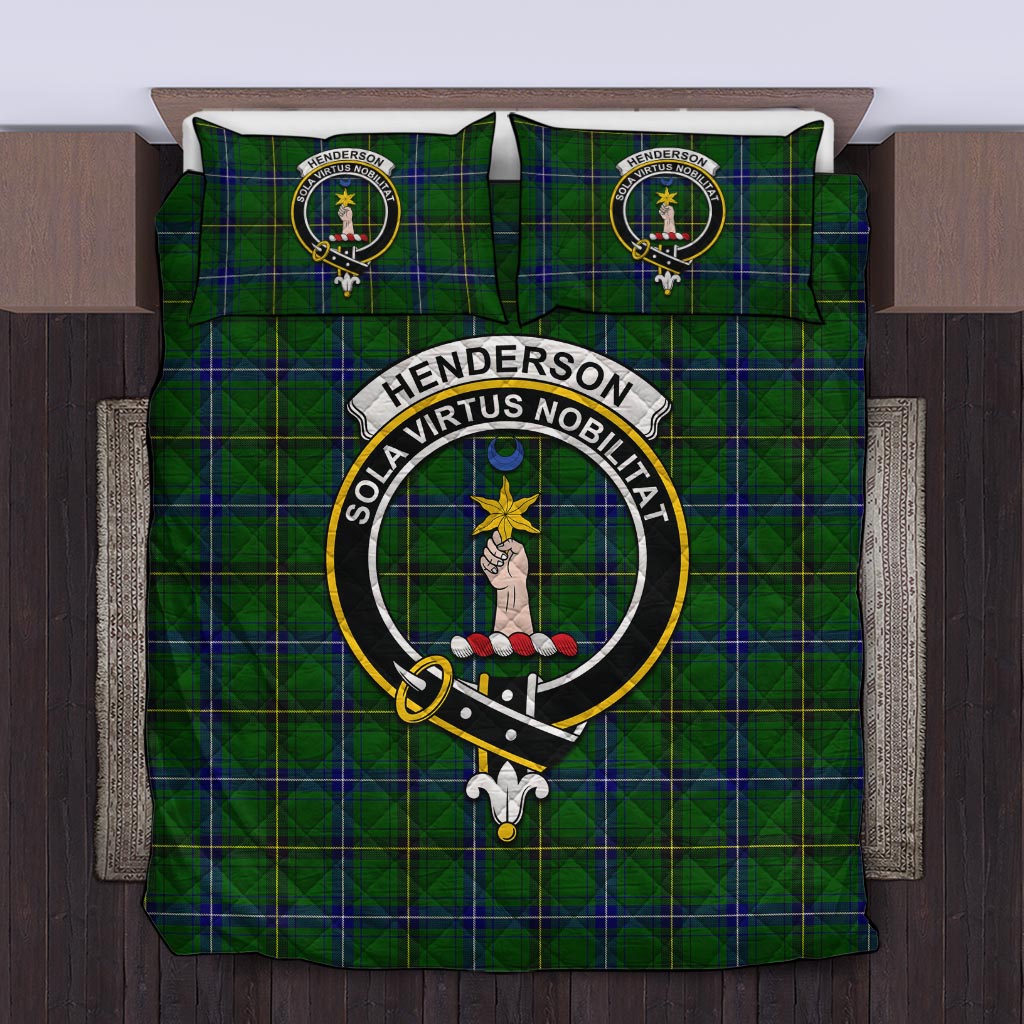 Henderson Tartan Quilt Bed Set with Family Crest Twin - Tartan Vibes Clothing