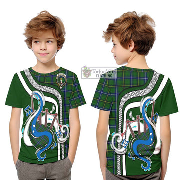 Henderson Tartan Kid T-Shirt with Epic Bagpipe Style