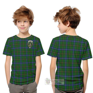 Henderson Tartan Kid T-Shirt with Family Crest