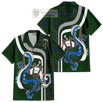 Henderson Tartan Short Sleeve Button Shirt with Epic Bagpipe Style