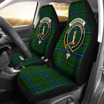 Henderson Tartan Car Seat Cover with Family Crest