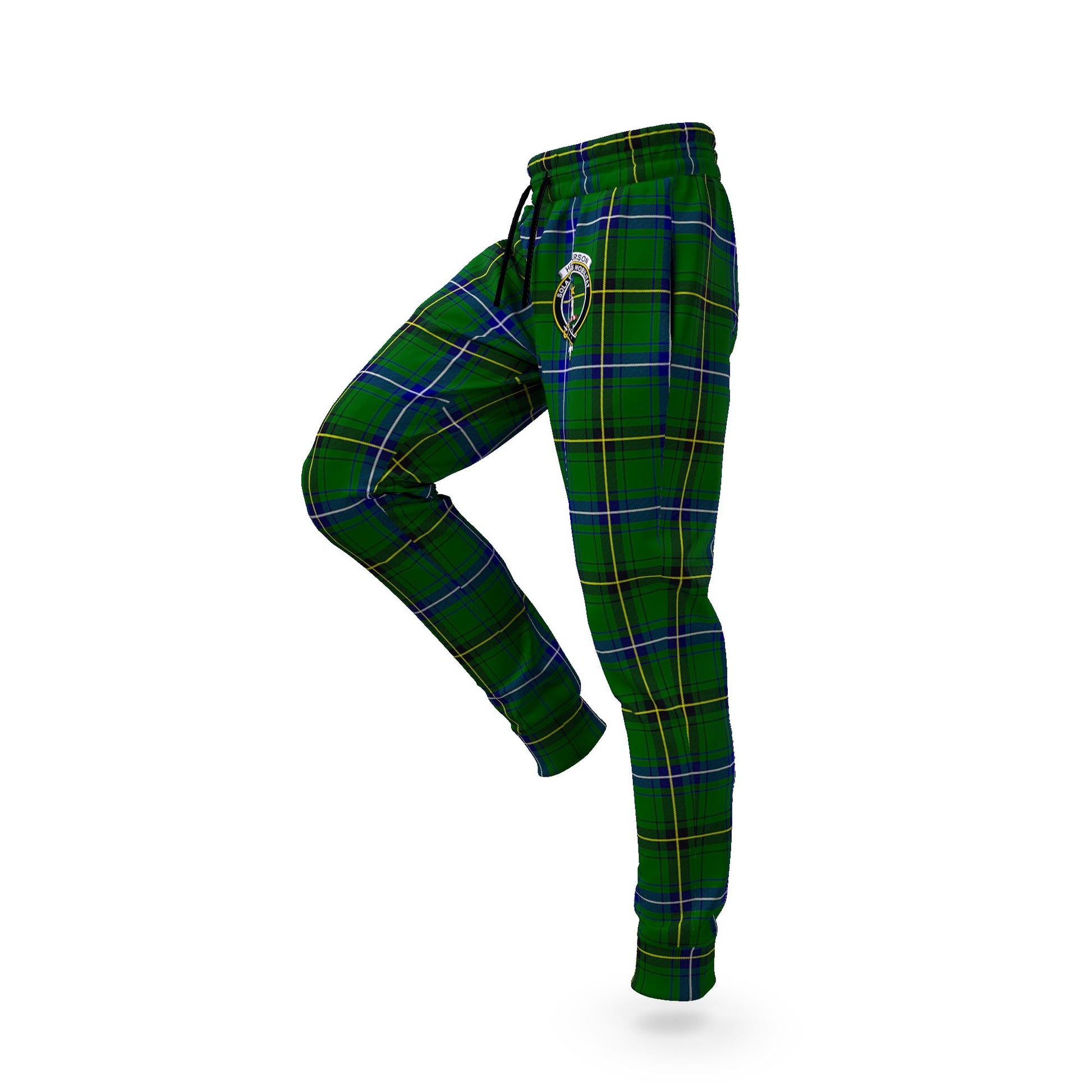 Henderson Tartan Joggers Pants with Family Crest S - Tartan Vibes Clothing