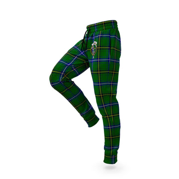 Henderson Tartan Joggers Pants with Family Crest