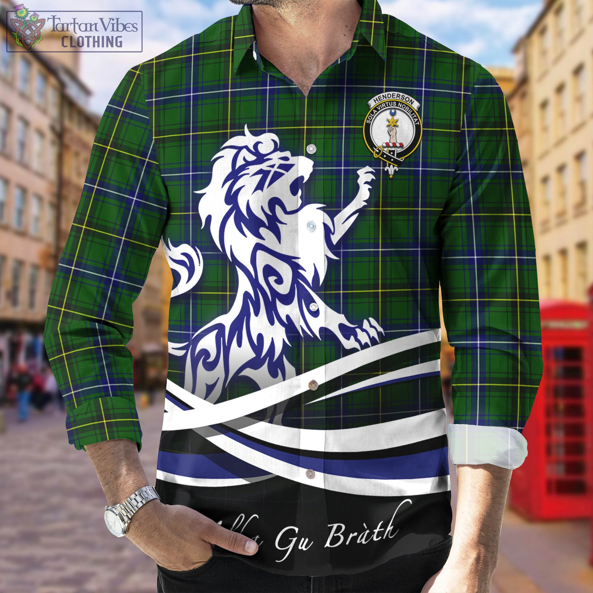 henderson-modern-tartan-long-sleeve-button-up-shirt-with-alba-gu-brath-regal-lion-emblem