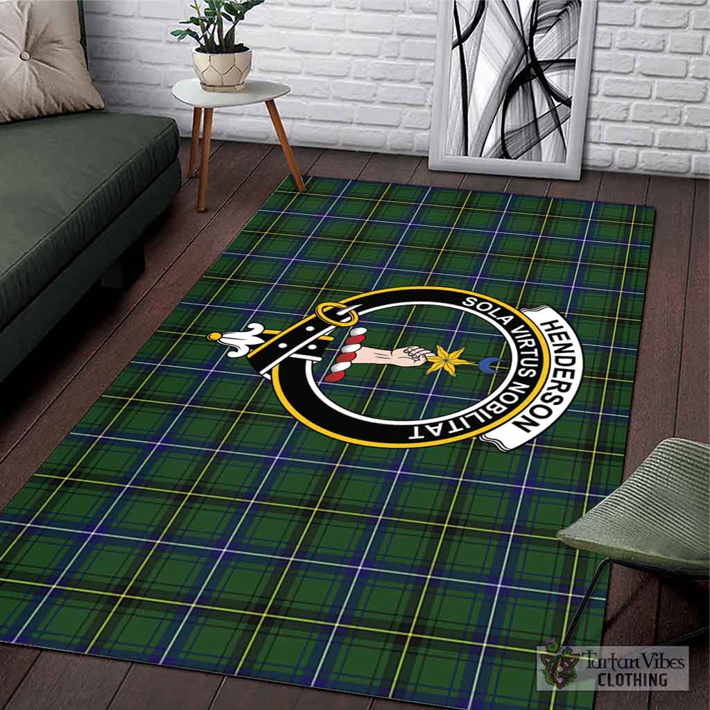 Tartan Vibes Clothing Henderson Modern Tartan Area Rug with Family Crest