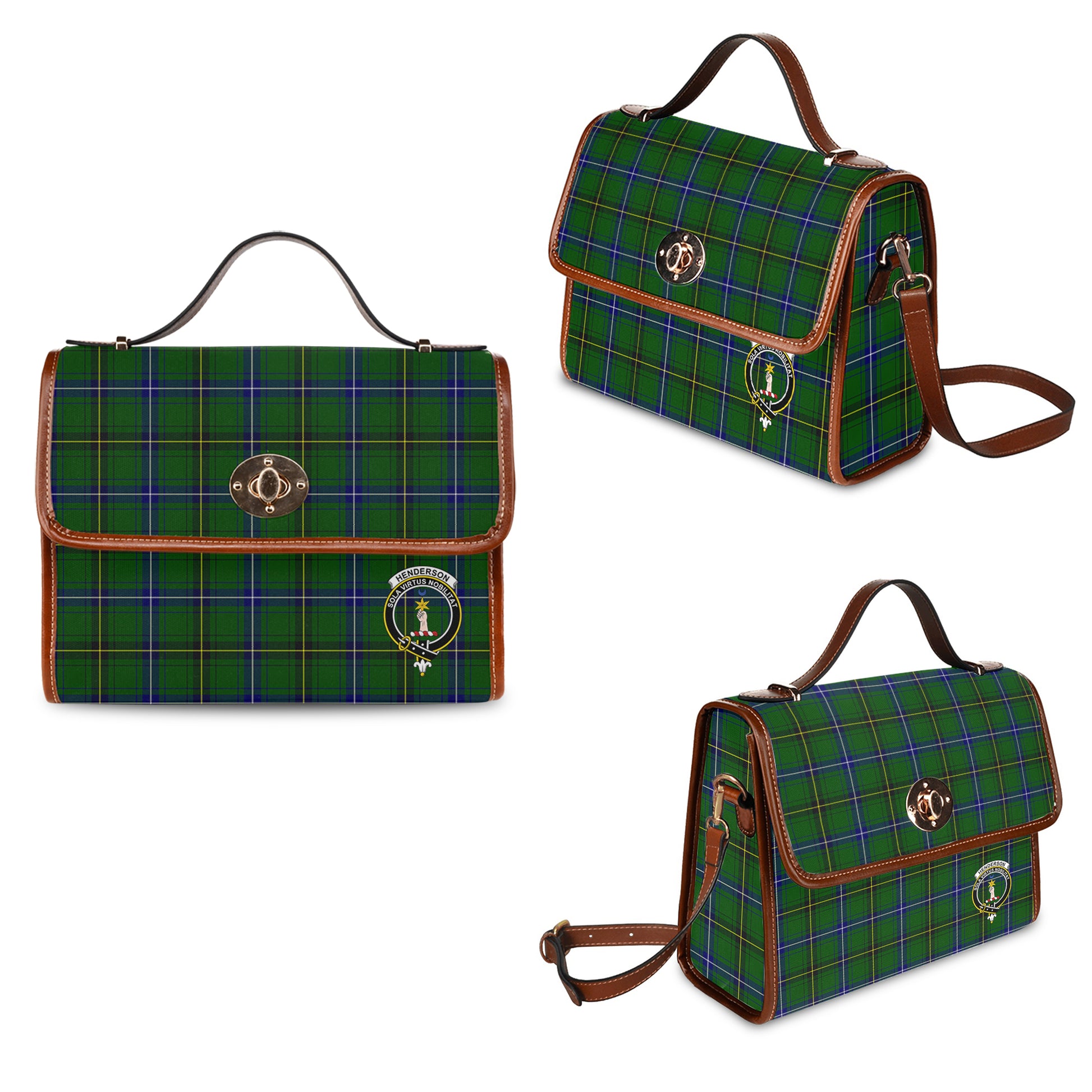 henderson-modern-tartan-leather-strap-waterproof-canvas-bag-with-family-crest