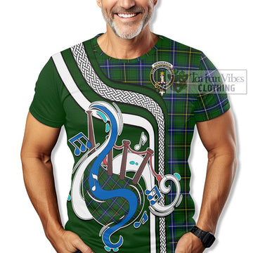 Henderson Tartan T-Shirt with Epic Bagpipe Style