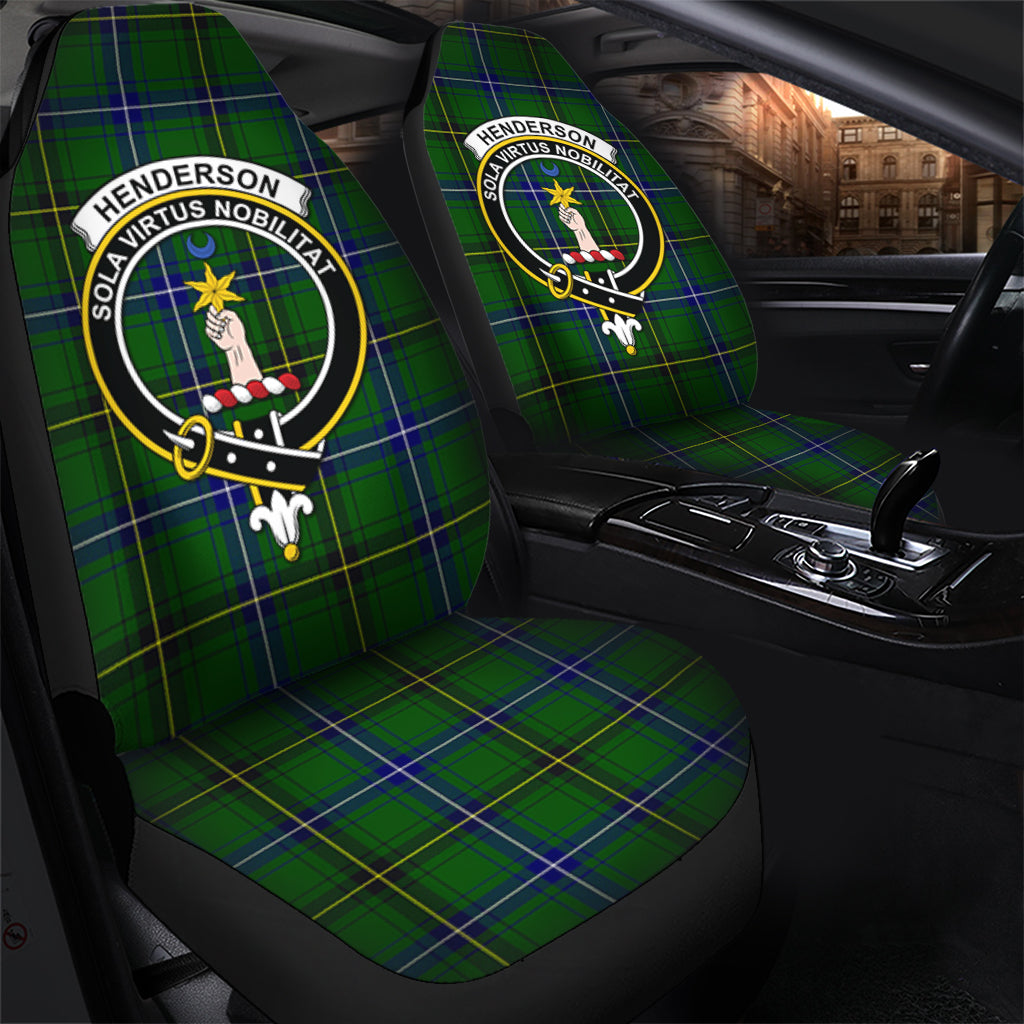 Henderson Modern Tartan Car Seat Cover with Family Crest - Tartanvibesclothing