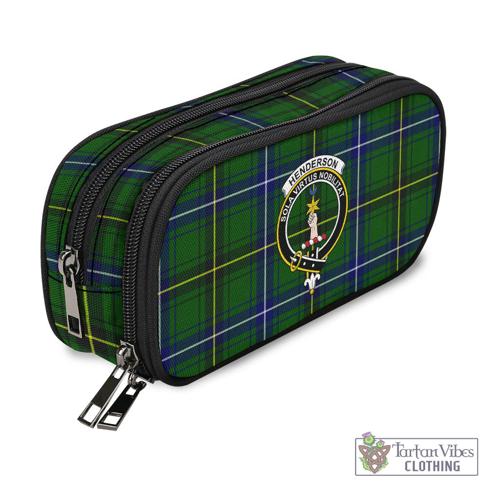 Tartan Vibes Clothing Henderson Modern Tartan Pen and Pencil Case with Family Crest