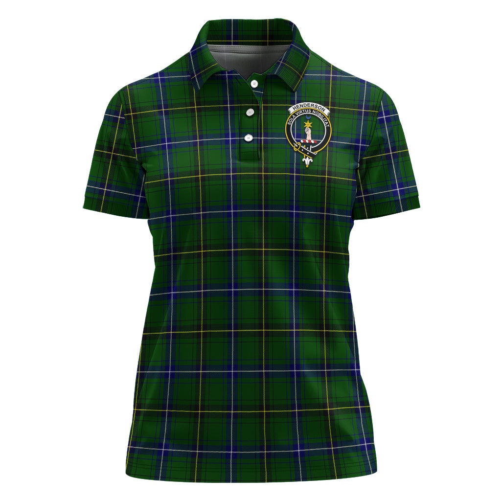 henderson-modern-tartan-polo-shirt-with-family-crest-for-women